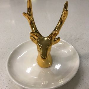 Gold Deer Jewelry Holder